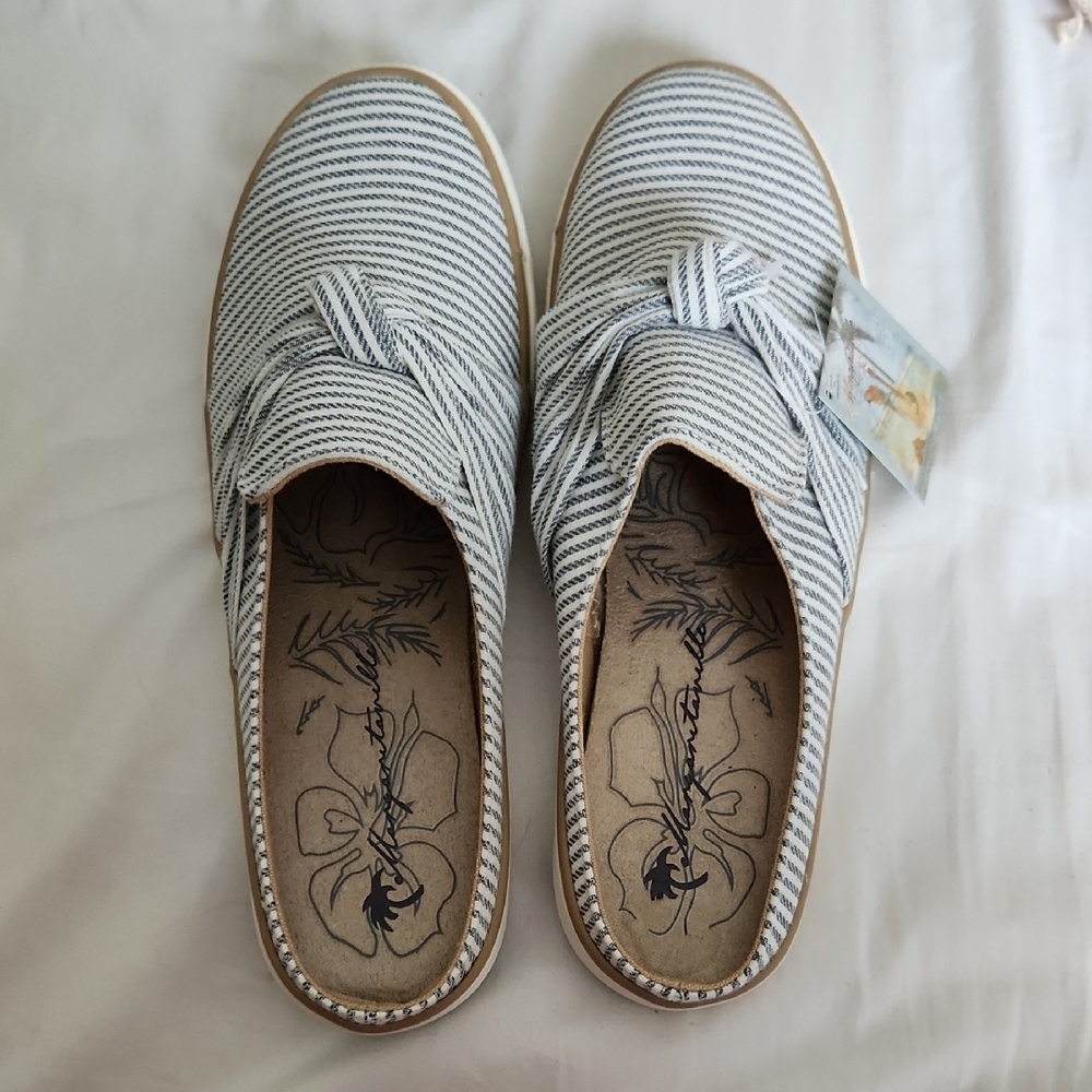 NWT Striped Slip-On Shoes